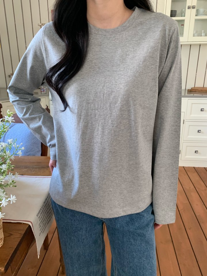 Allu - Korean Women Fashion - #womensfashion - All-Day Silket Long Sleeve Tee - 10