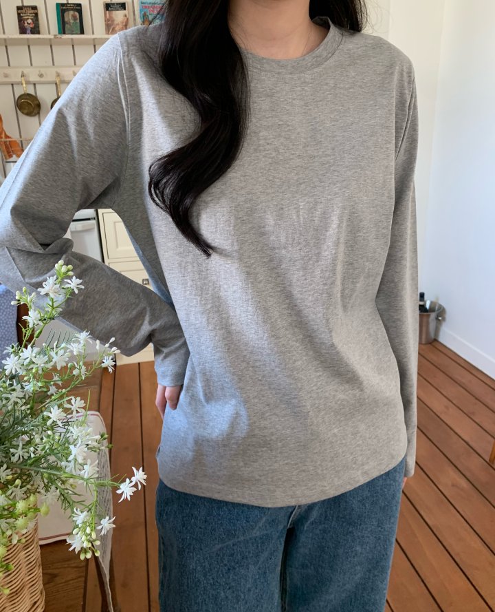 Allu - Korean Women Fashion - #womensfashion - All-Day Silket Long Sleeve Tee - 12