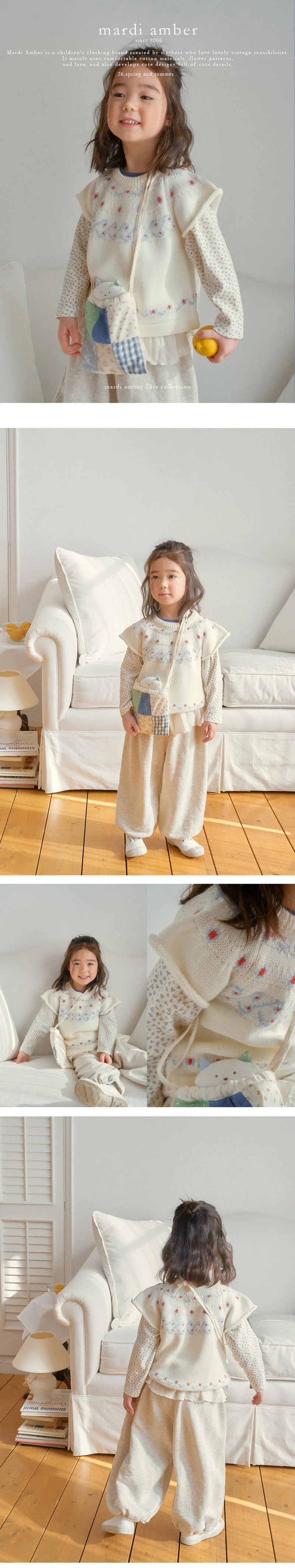 Amber - Korean Children Fashion - #fashionkids - Crema Knit Pullover - 2