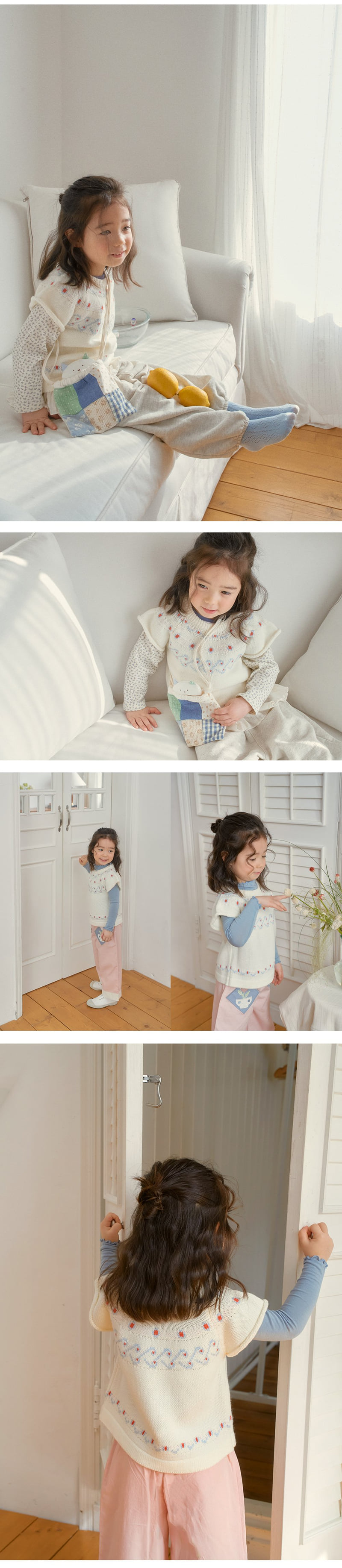 Amber - Korean Children Fashion - #kidsshorts - Crema Knit Pullover - 3