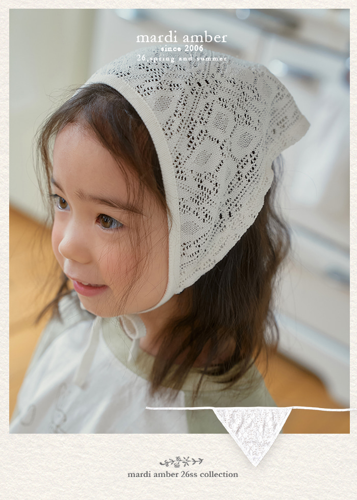 Amber - Korean Children Fashion - #kidsstore - Crochet Headscarf