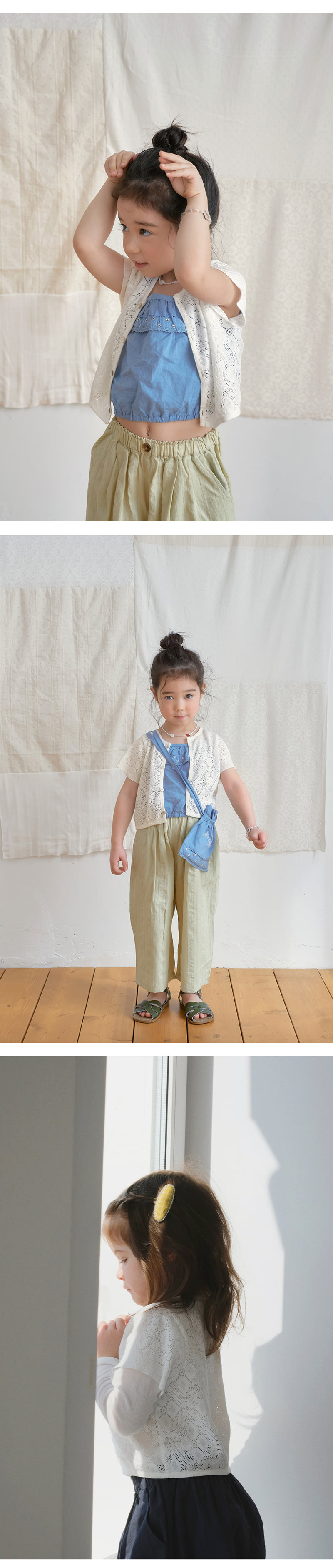 Amber - Korean Children Fashion - #littlefashionista - Crochet Semi-crop Cardigan - 3