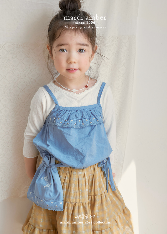 Amber - Korean Children Fashion - #magicofchildhood - Aple Sleeveless Blouse