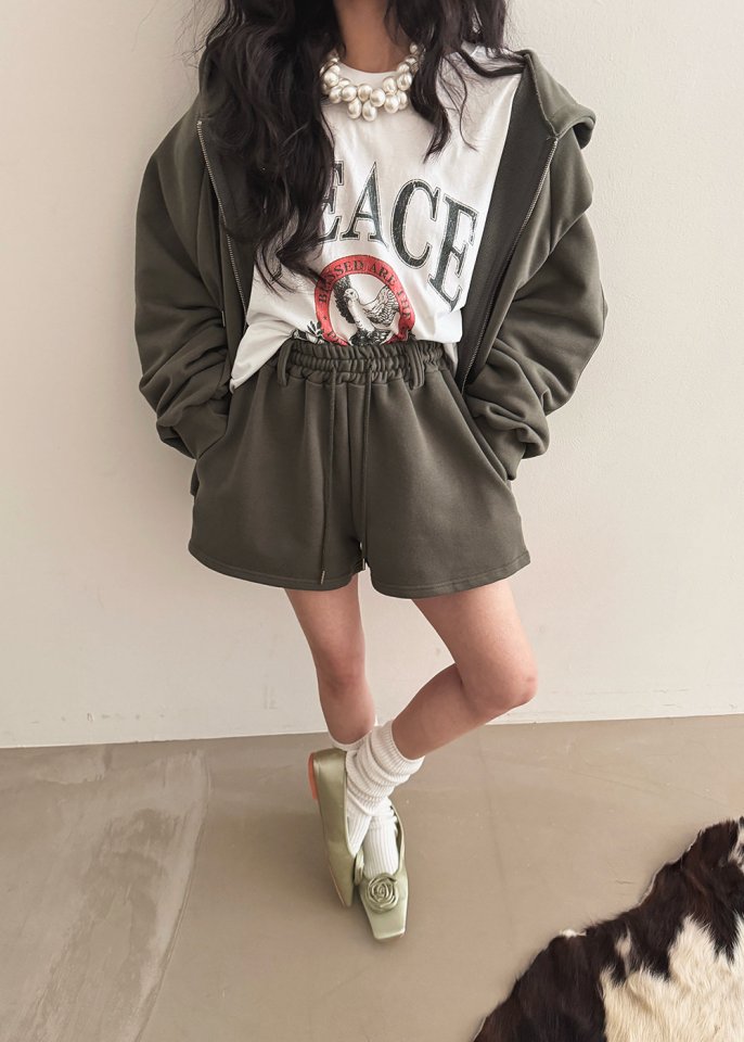 Amood - Korean Women Fashion - #momslook - Terry Cushion Zip-Up Set - 5