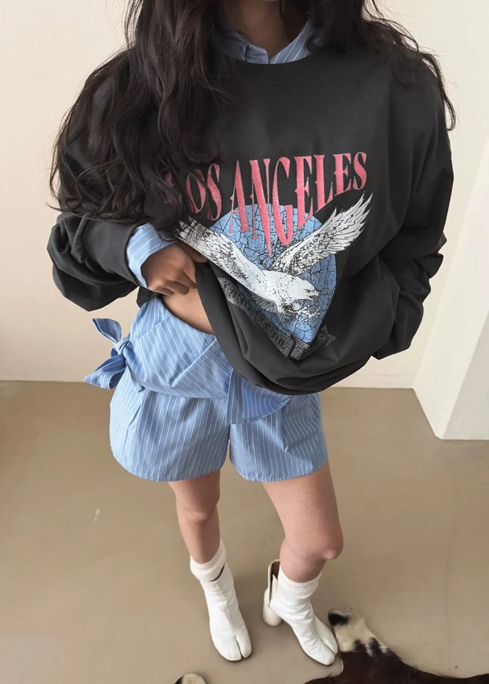 Amood - Korean Women Fashion - #restrostyle - Eagle Print Tee - 4