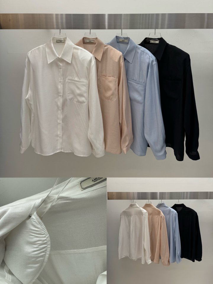 Amood - Korean Women Fashion - #shopsmall - Tencel Pocket Shirt - 7