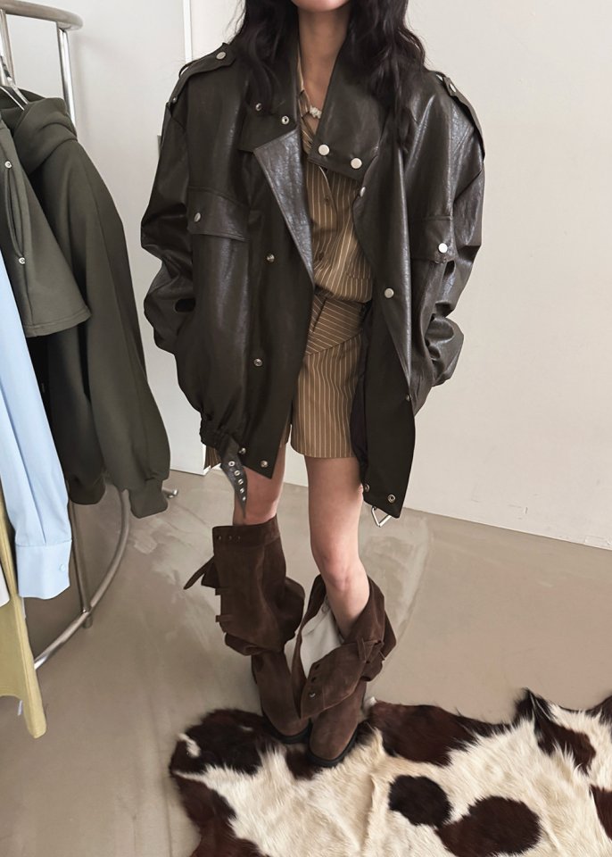 Amood - Korean Women Fashion - #shopsmall - Belted Rider Jacket