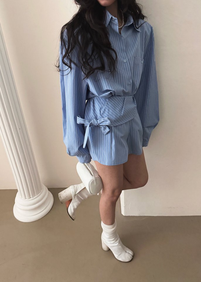 Amood - Korean Women Fashion - #thelittlethings - Fine Stripe Set - 8