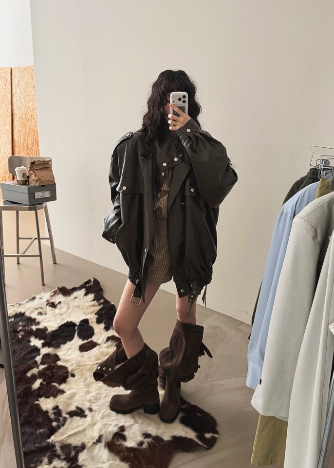 Amood - Korean Women Fashion - #thelittlethings - Belted Rider Jacket - 3