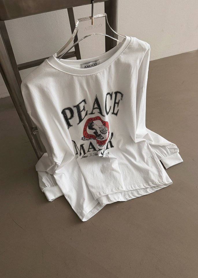 Amood - Korean Women Fashion - #vintageinspired - Peach Print Tee - 6