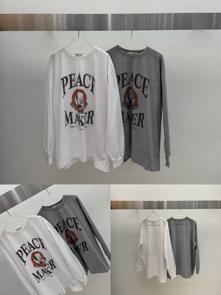 Amood - Korean Women Fashion - #vintagekidsstyle - Peach Print Tee - 7