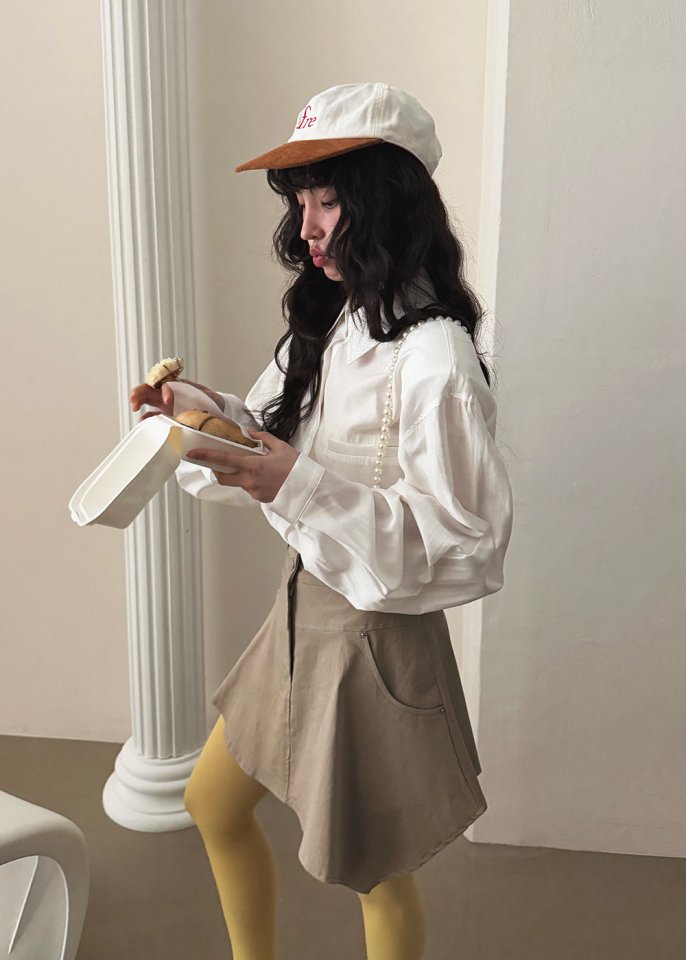Amood - Korean Women Fashion - #vintagekidsstyle - Tencel Pocket Shirt - 3