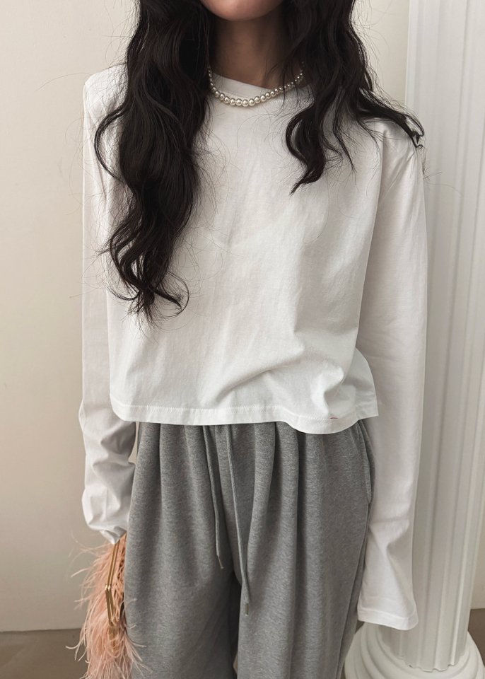 Amood - Korean Women Fashion - #womensfashion - Vanilla Cropped Tee - 2