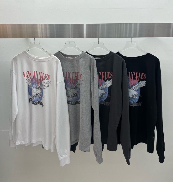 Amood - Korean Women Fashion - #womensfashion - Eagle Print Tee - 9