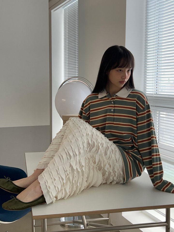 Another Avenue - Korean Women Fashion - #momslook - Donut Collar Tee - 10