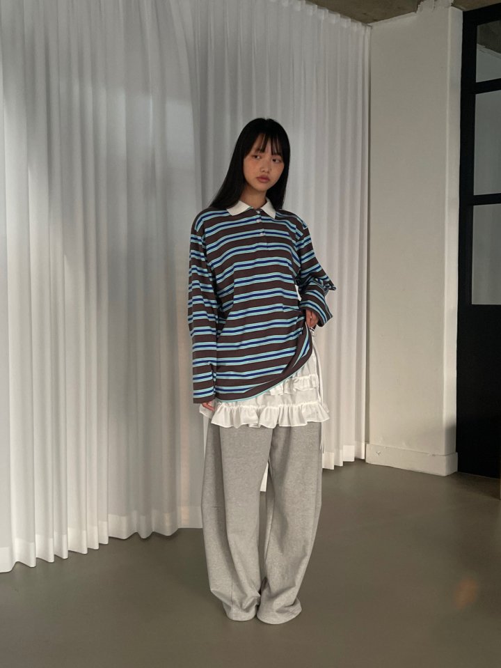 Another Avenue - Korean Women Fashion - #momslook - Donut Collar Tee - 12