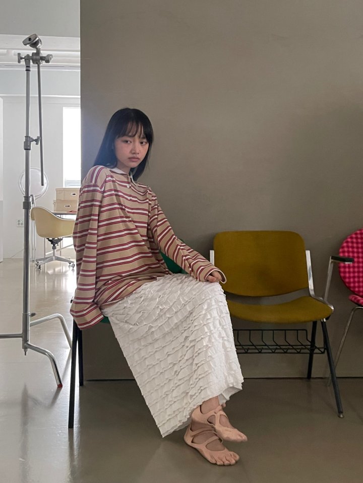 Another Avenue - Korean Women Fashion - #momslook - Donut Collar Tee - 6