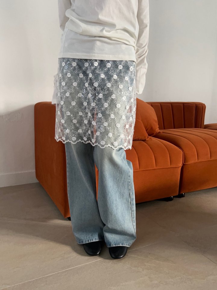 Another Avenue - Korean Women Fashion - #momslook - Lace Sequin Skirt - 5