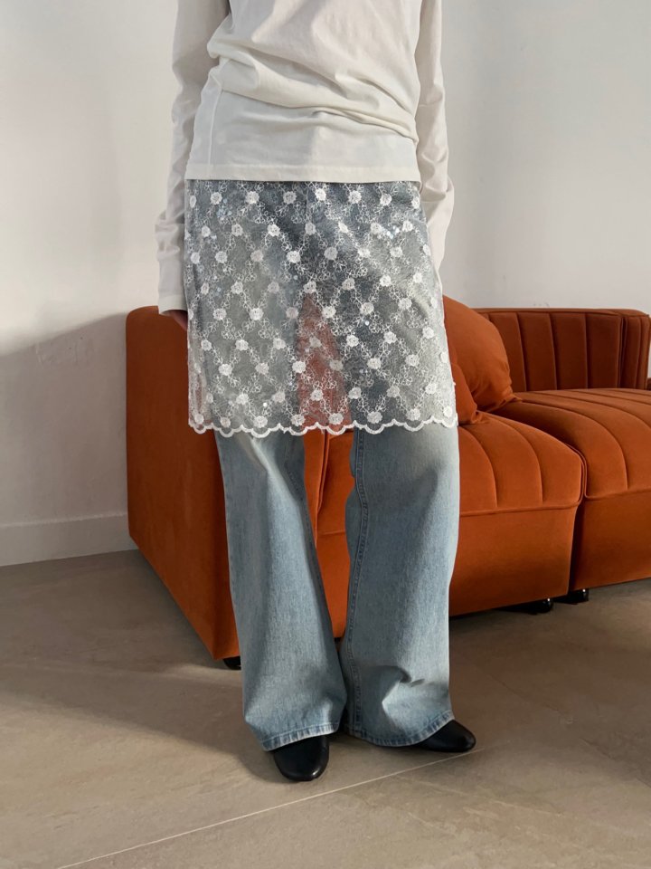 Another Avenue - Korean Women Fashion - #momslook - Lace Sequin Skirt - 7