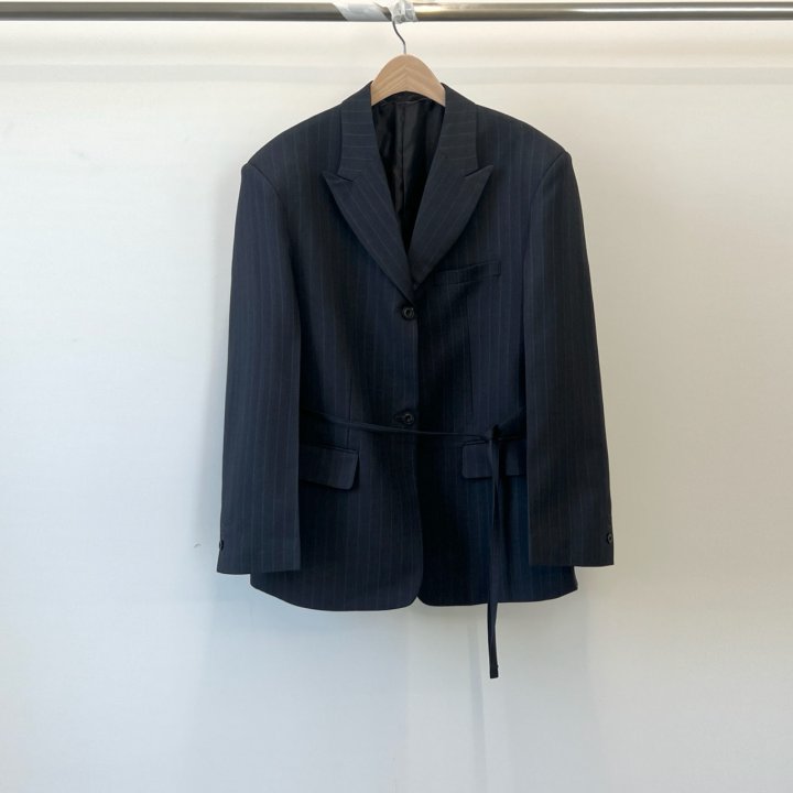Another Avenue - Korean Women Fashion - #pursuepretty - Stripe Belt Jacket - 3