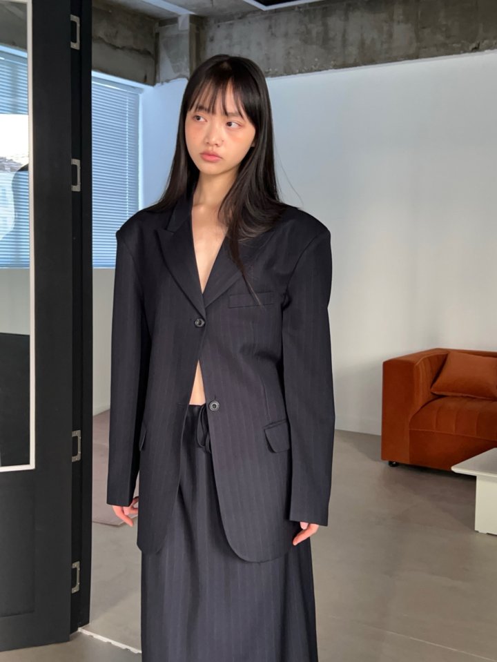 Another Avenue - Korean Women Fashion - #womensfashion - Stripe Belt Jacket - 12