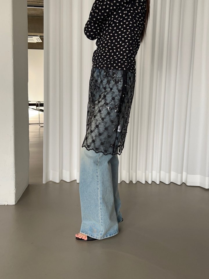 Another Avenue - Korean Women Fashion - #womensfashion - Lace Sequin Skirt - 10