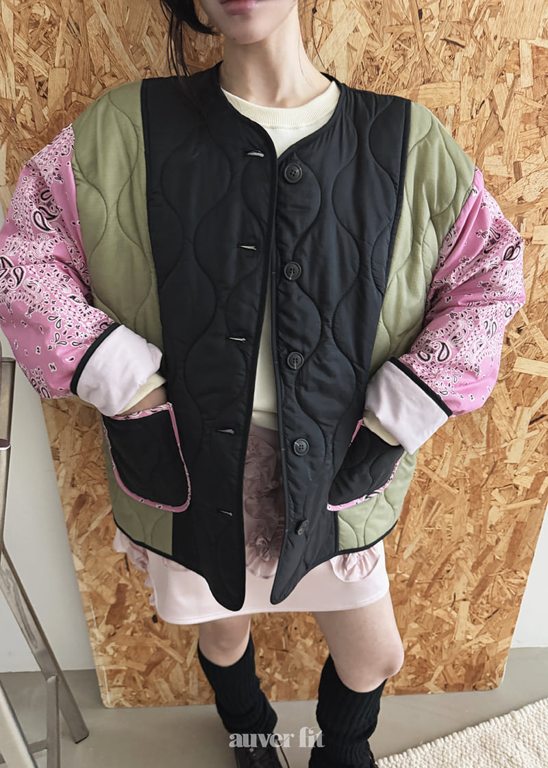 Auver_Fit - Korean Women Fashion - #momslook - Paisley Balloon Jumper - 3