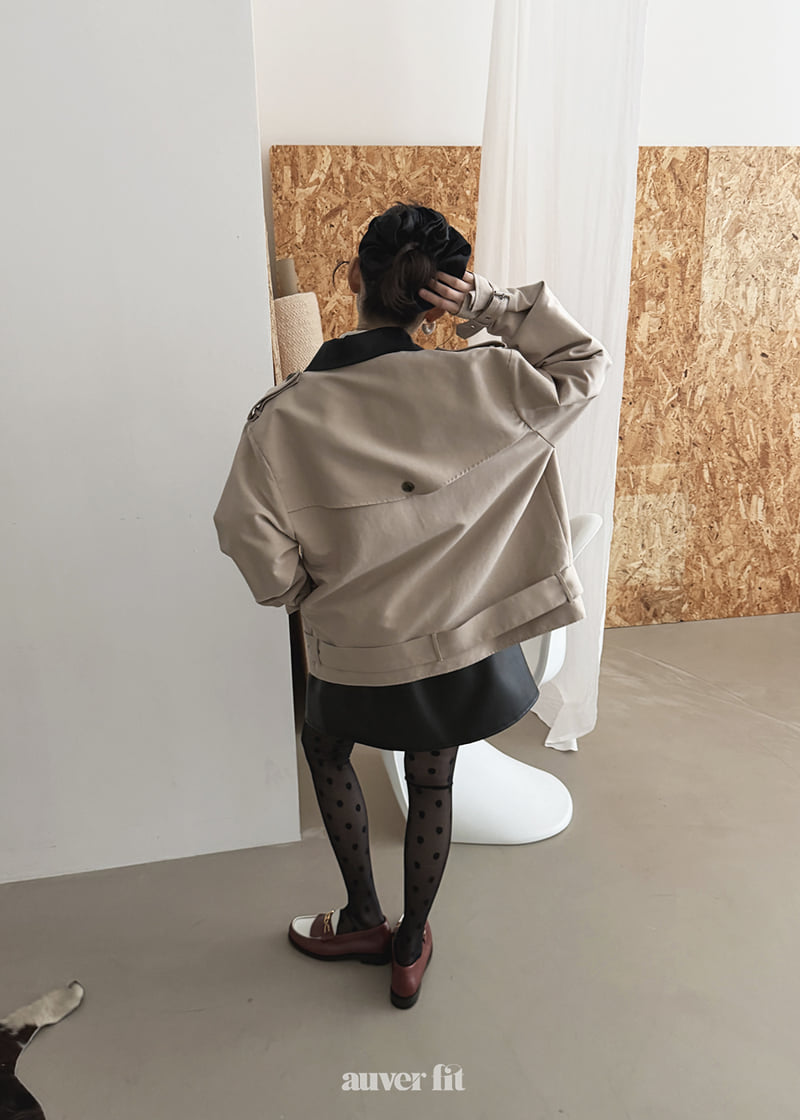Auver_Fit - Korean Women Fashion - #momslook - Trench Contrast Jumper - 10
