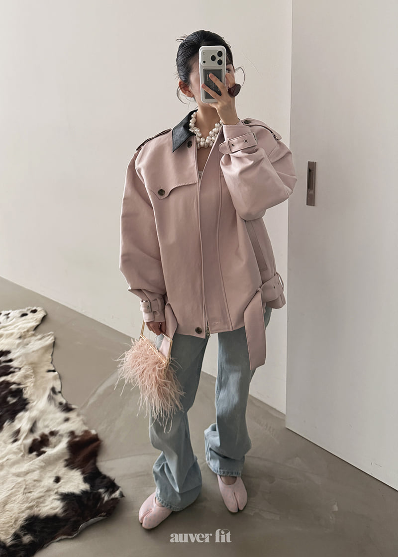Auver_Fit - Korean Women Fashion - #momslook - Trench Contrast Jumper - 12