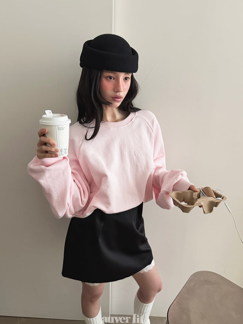 Auver_Fit - Korean Women Fashion - #momslook - Wappen Lace Raglan Sweatshirt - 12
