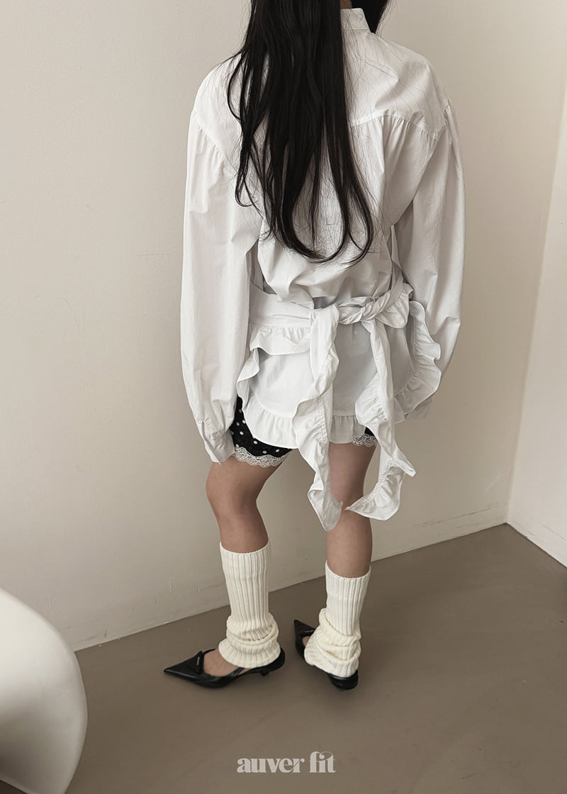Auver_Fit - Korean Women Fashion - #momslook - Side Frill Blouse