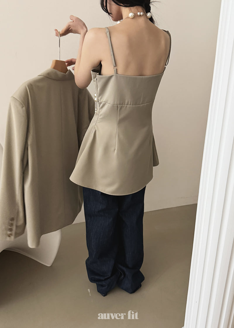 Auver_Fit - Korean Women Fashion - #momslook - Tailored Line Sleeveless