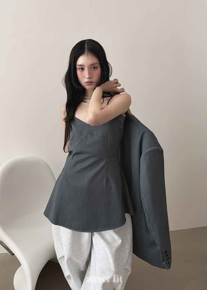 Auver_Fit - Korean Women Fashion - #momslook - Tailored Line Sleeveless - 7