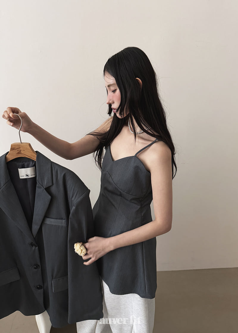 Auver_Fit - Korean Women Fashion - #momslook - Tailored Line Sleeveless - 9