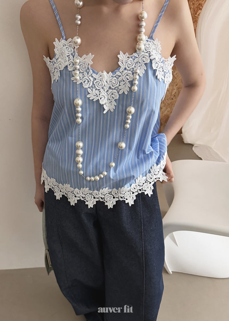 Auver_Fit - Korean Women Fashion - #momslook - Stripe Laurel Sleeveless - 6