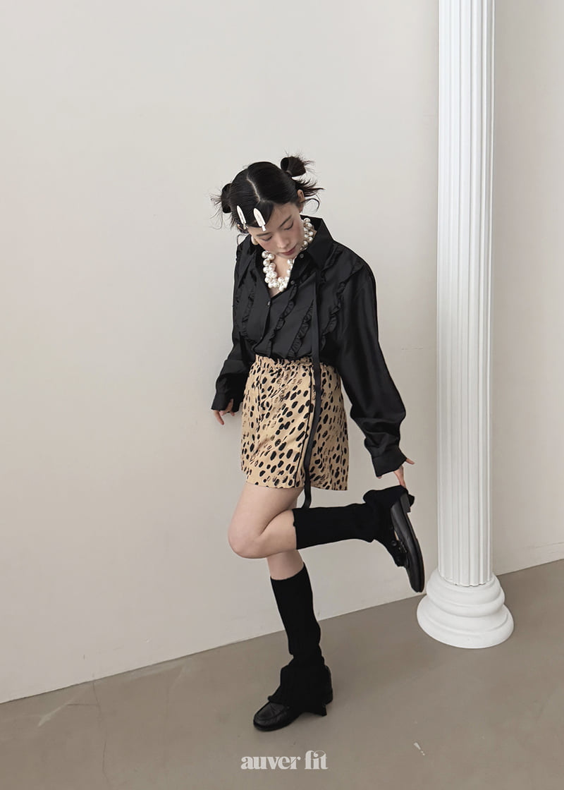 Auver_Fit - Korean Women Fashion - #momslook - Ribbon Frill Blouse - 3