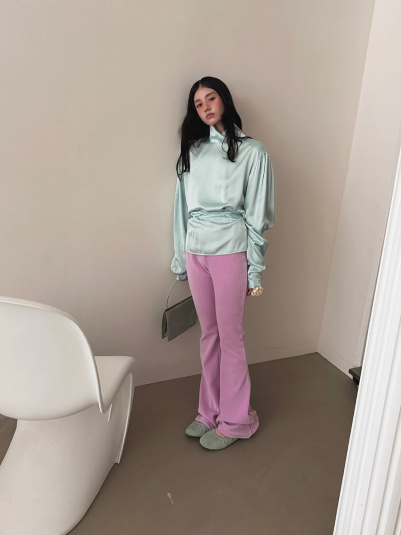 Auver_Fit - Korean Women Fashion - #momslook - Ribbed Bootcut Leggings Pants - 9