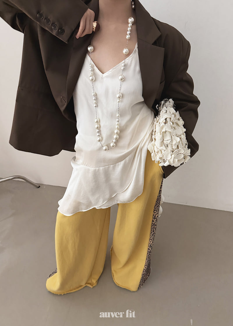 Auver_Fit - Korean Women Fashion - #momslook - Leopard Contrast Training Pants - 4