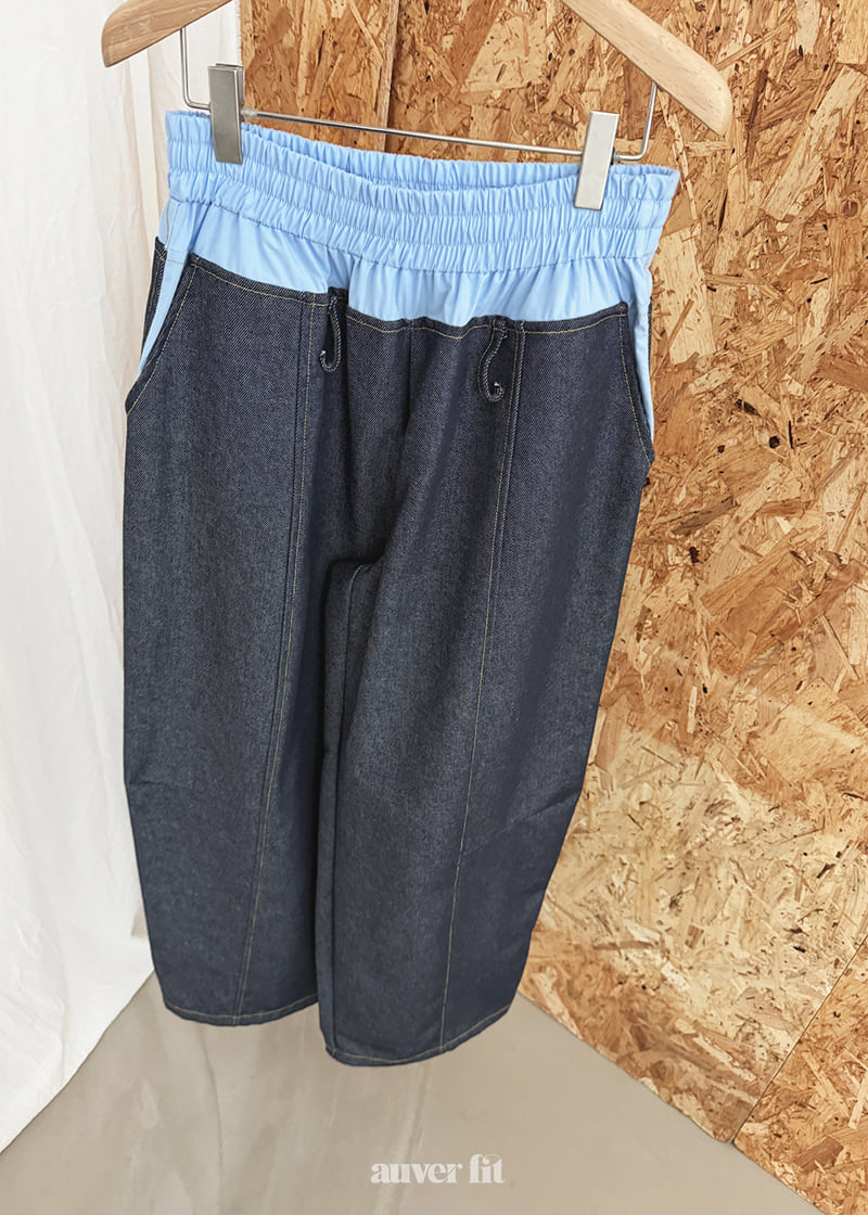Auver_Fit - Korean Women Fashion - #momslook - Double Roll-Up Denim Pants - 2