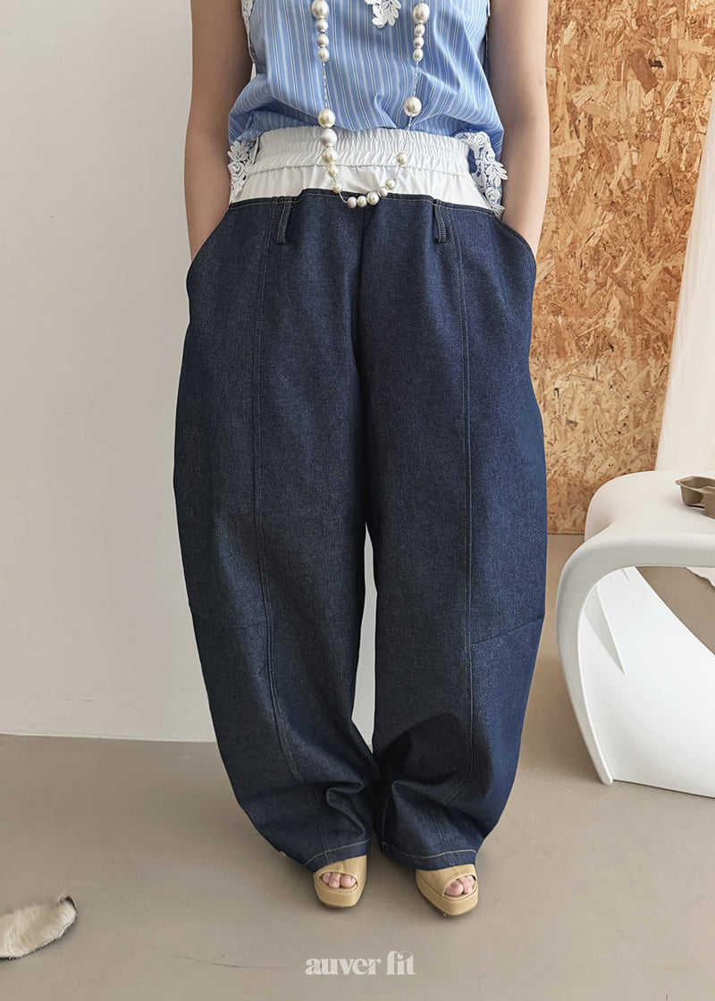 Auver_Fit - Korean Women Fashion - #momslook - Double Roll-Up Denim Pants - 4