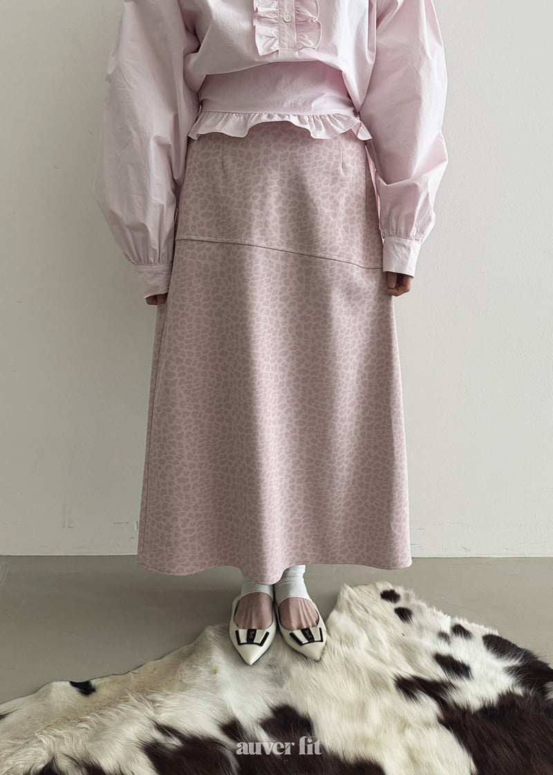 Auver_Fit - Korean Women Fashion - #momslook - Leopard Nubuck Skirt