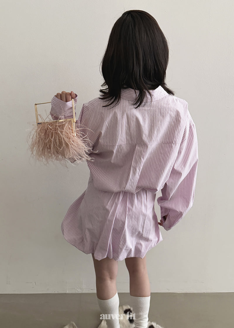 Auver_Fit - Korean Women Fashion - #momslook - Stripe Double Pocket Set - 10