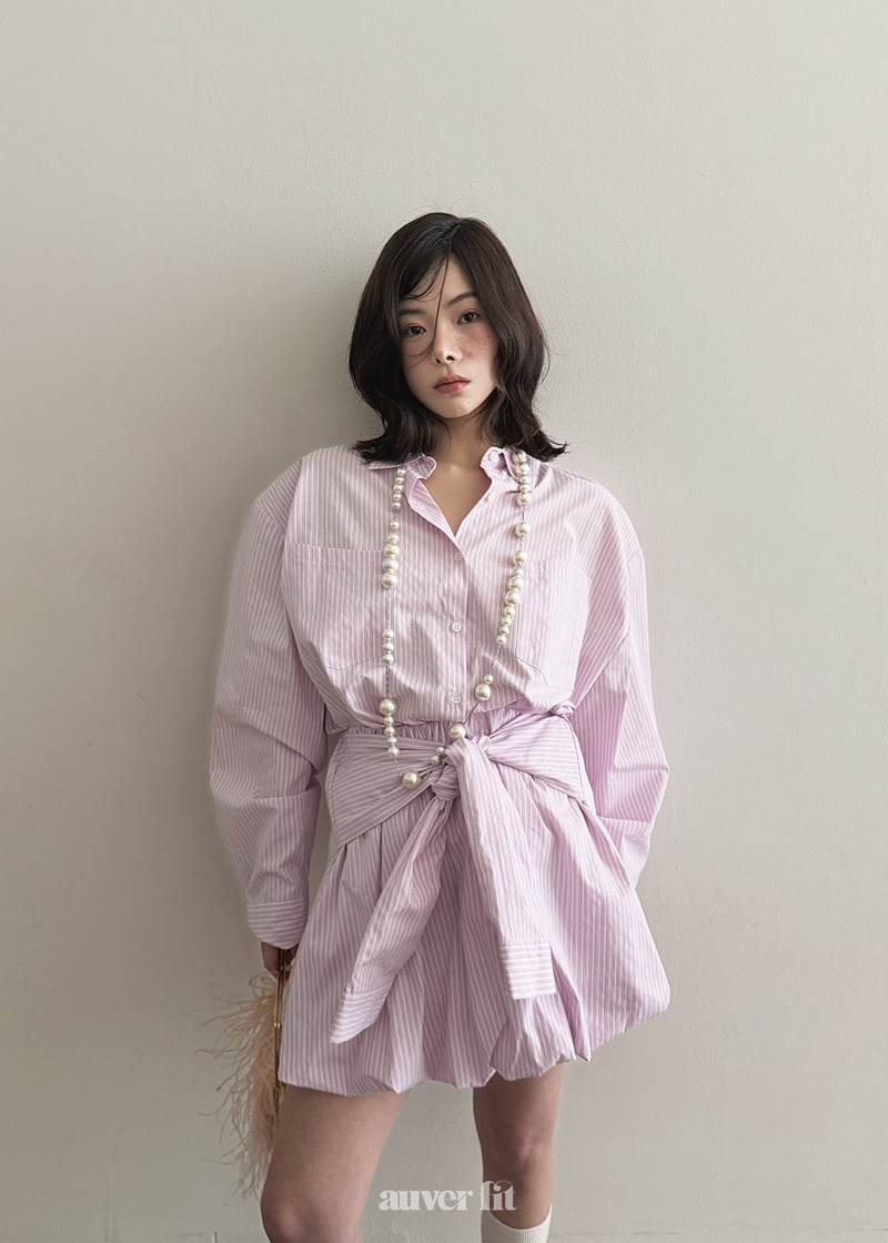 Auver_Fit - Korean Women Fashion - #momslook - Stripe Double Pocket Set - 12