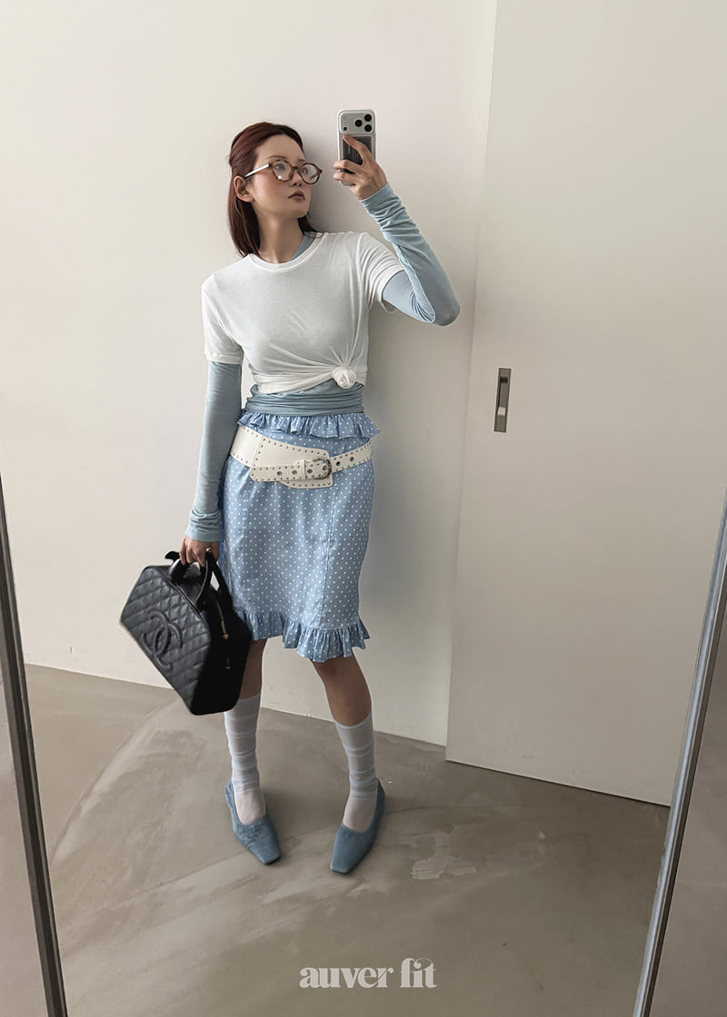 Auver_Fit - Korean Women Fashion - #momslook - Mild Round Short Sleeve Tee - 6