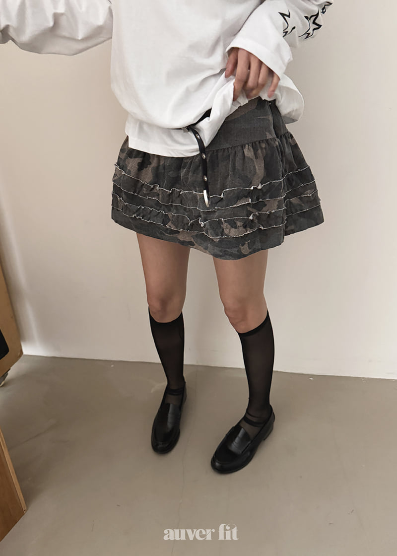 Auver_Fit - Korean Women Fashion - #momslook - Military Frill Mini Skirt - 9