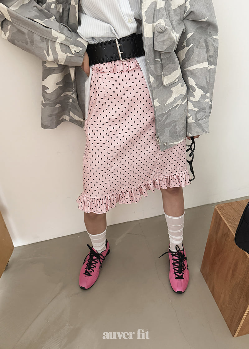 Auver_Fit - Korean Women Fashion - #momslook - Double Frill Dot Skirt - 12