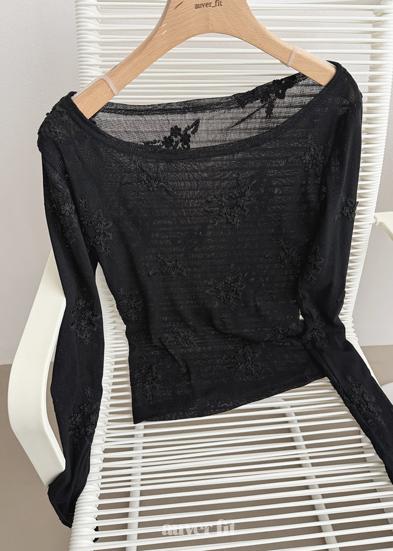 Auver_Fit - Korean Women Fashion - #momslook - Motif Off-Shoulder Tee - 5