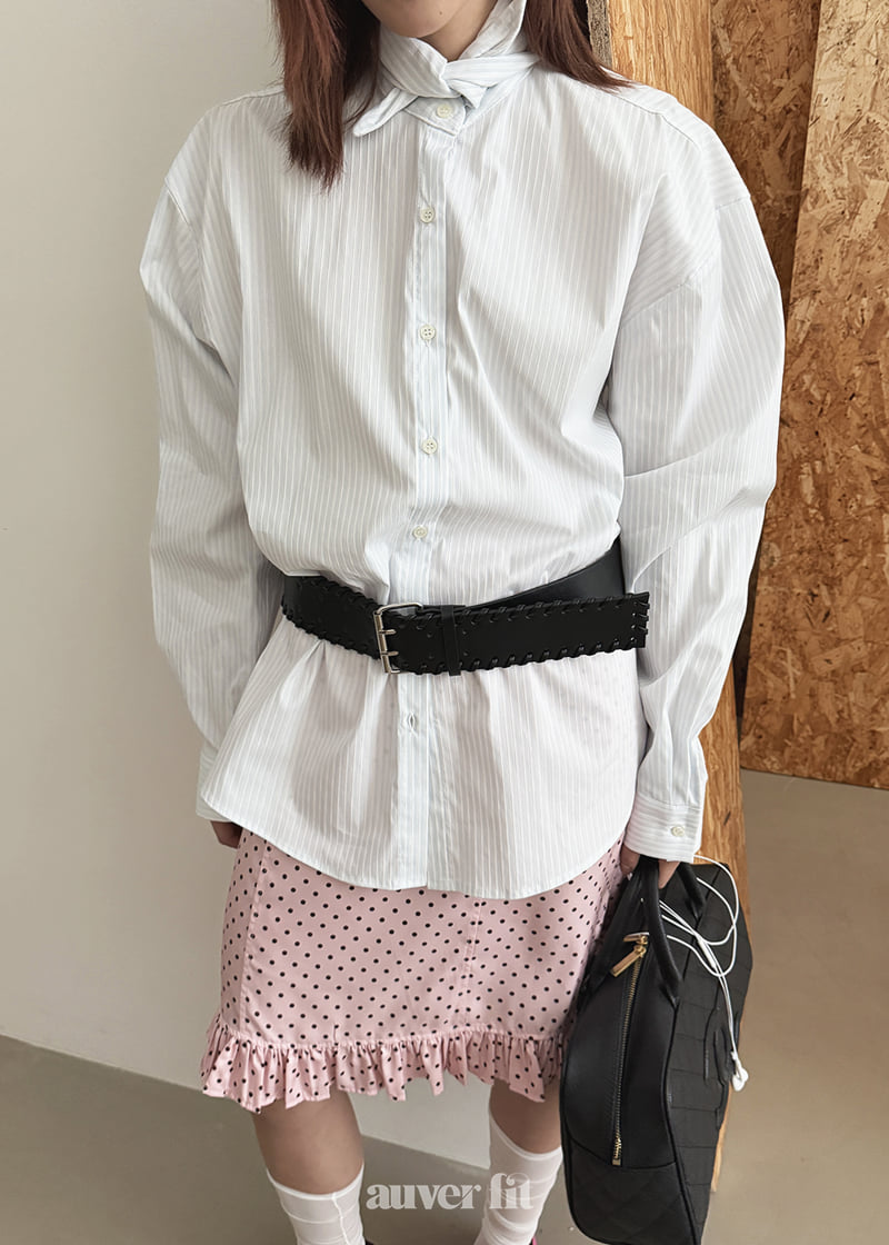 Auver_Fit - Korean Women Fashion - #momslook - Wire Collar Shirt - 12