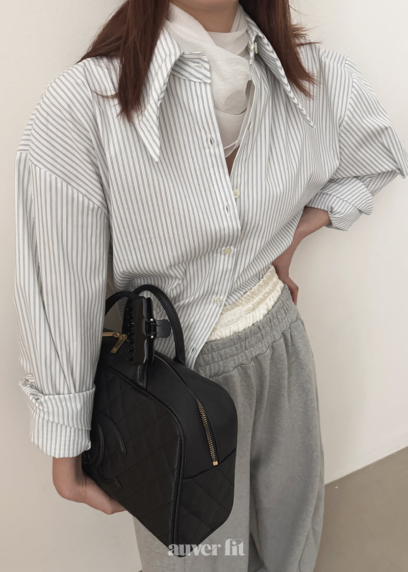 Auver_Fit - Korean Women Fashion - #momslook - Wire Collar Shirt - 8