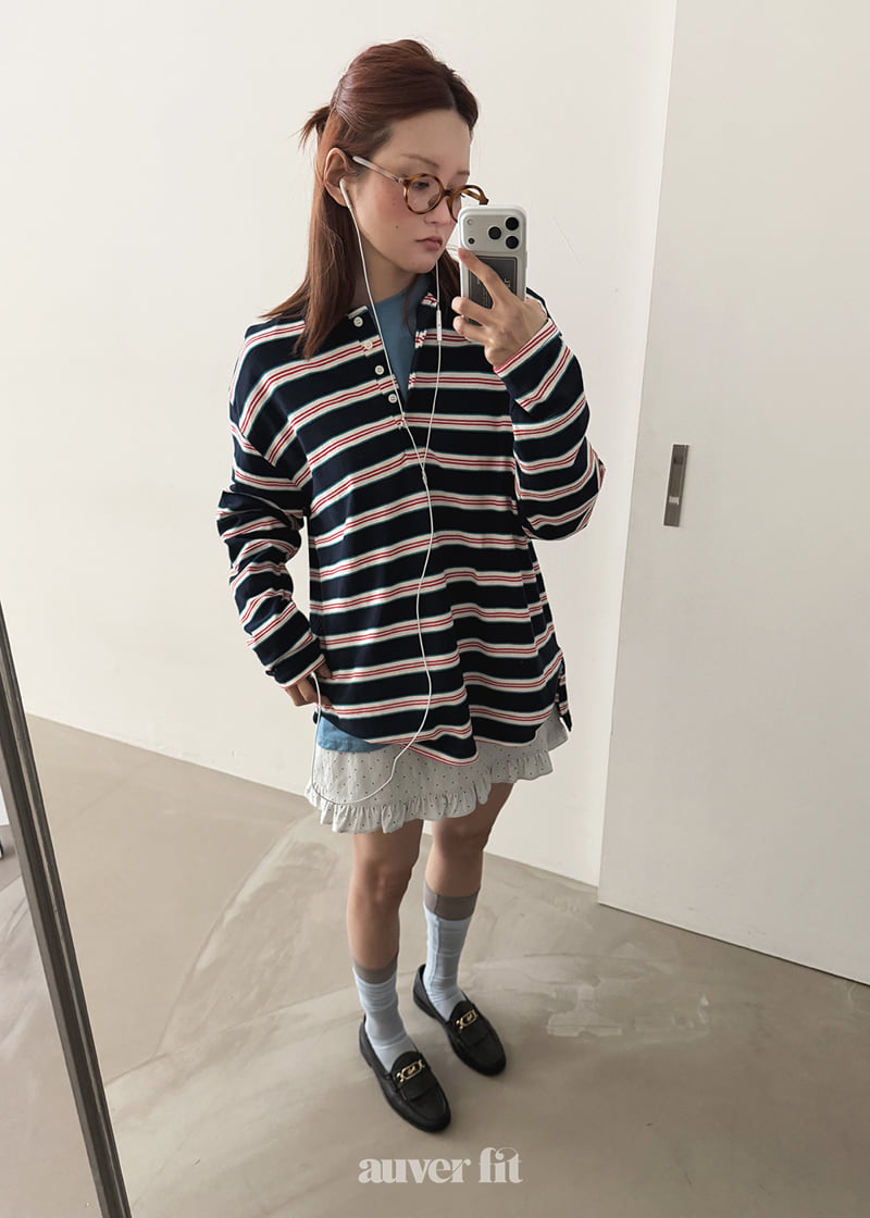Auver_Fit - Korean Women Fashion - #momslook - Palette PK Tee - 9